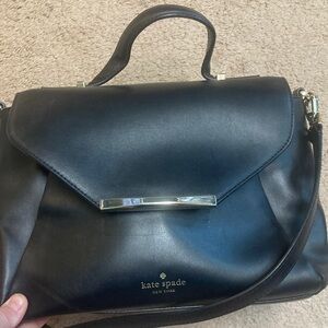 Kate Spade Black Leather Satchel - brand new, never used